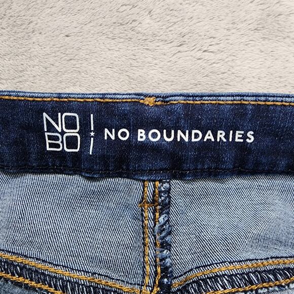 No Boundaries Jeans Womens 17 Juniors Blue High Rise Skinny Ankle Stretch Denim - Picture 3 of 11